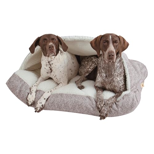 Rectangle Cozy Cave Dog Bed (Merlin Linen / Medium)