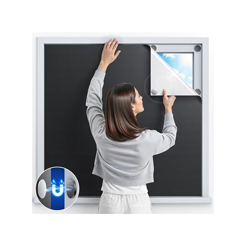 Magnetic Blackout Window Cover (Black / 58"W x 105"H)