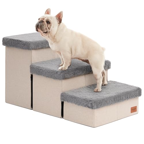 Dog Stairs for High Bed (Grey / 29.5" X 17" X 17.7" H)