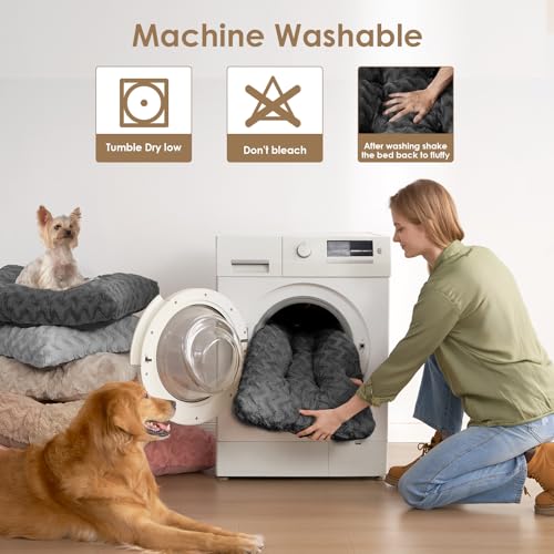 Washable XL Dog Beds Large Sized Dog (Charcoal / 41" x 27"x 4")