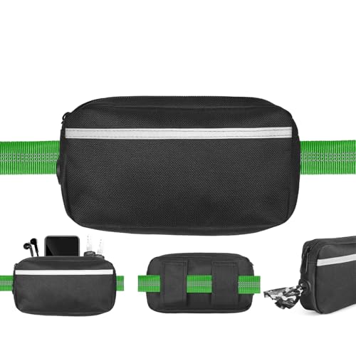 Hands Free Dog Leash with Zipper Pouch (Emerald / Large)