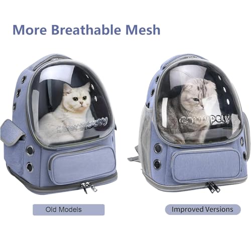 Cat Backpack Carrier Large Space Bubble Backpack up to 12lbs Blue (Blue)