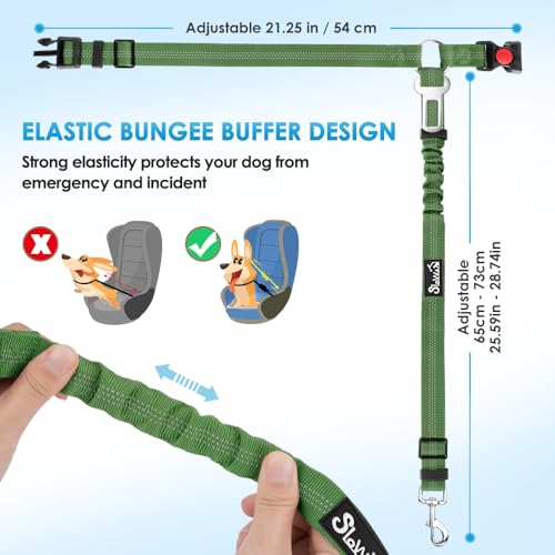 Dog Seat Belt for Car (H.Green)