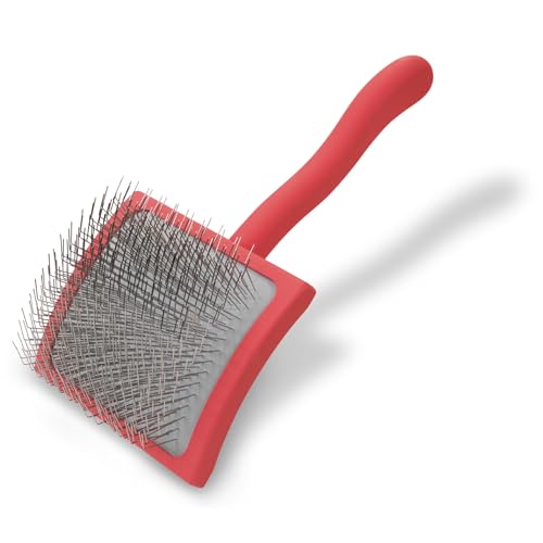 Big G Dog Slicker Brush for Dogs (Large / Coral)