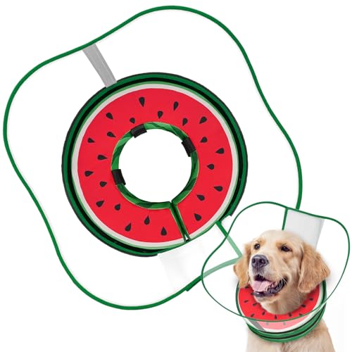 Sponge Dog Cone Collar Stop Licking After Surgery (Watermelon / XXL(Neck 18"-23"))