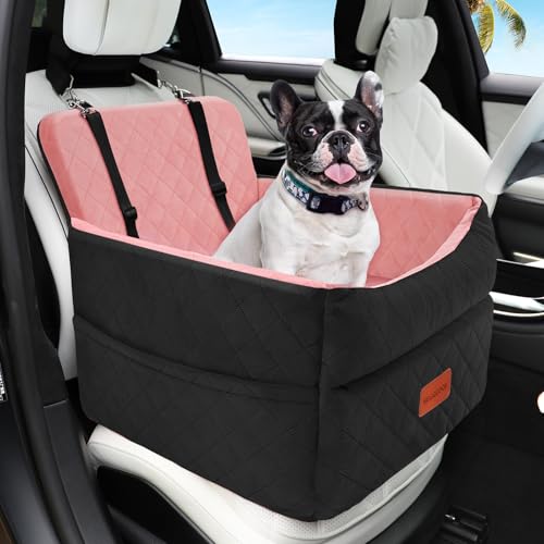 Dog Car Seat for Small Medium Dogs (BlackPink)