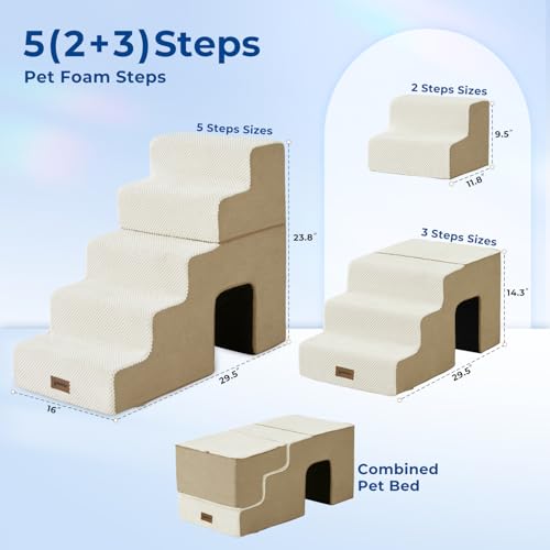 Dog Stairs for Large Dogs with Tunnel