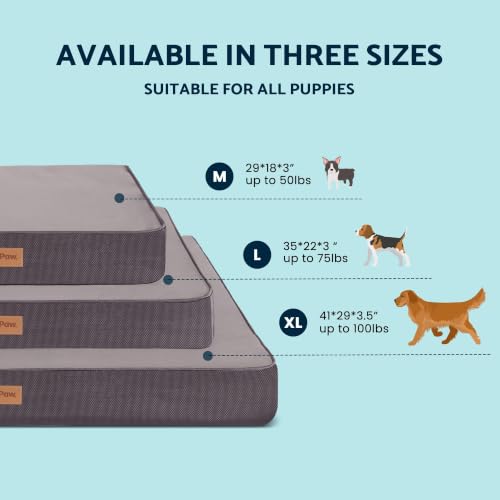 Washable Cooling Pet Bed for Small (M (29x18x3") / Pad Style)