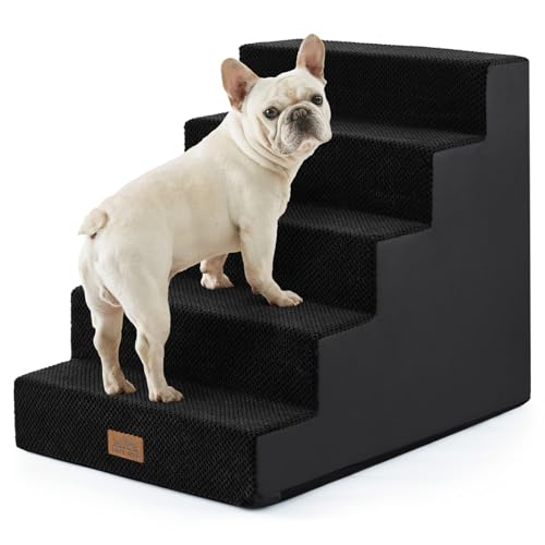 Dog Stairs for Small Dogs (Black / 19.7x29.5x23.6 inch)