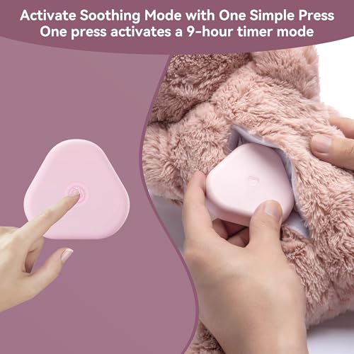 Heartbeat Puppy Toy Dog Heartbeat Toy for Anxiety Relief and Calming Aid (Pink)