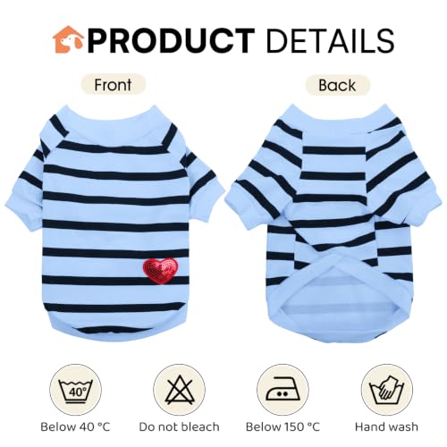 Dog Striped Shirts for Large Dogs (Blue / Large)