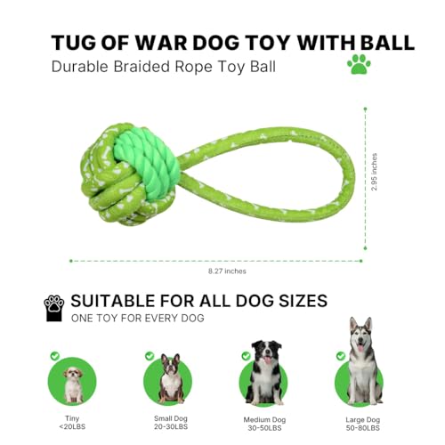 Tug of War Dog Toy with Ball (Forest Fetcher)