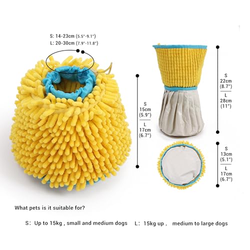 2-in-1 Dog Paw Cleaner & Dryer Cup with Built-In Towel, Portable Pet Foot Cleaning Washer for Mud, Dirt, Sand, and Water, Machine Washable, Foldable Design for Travel (S) (S)