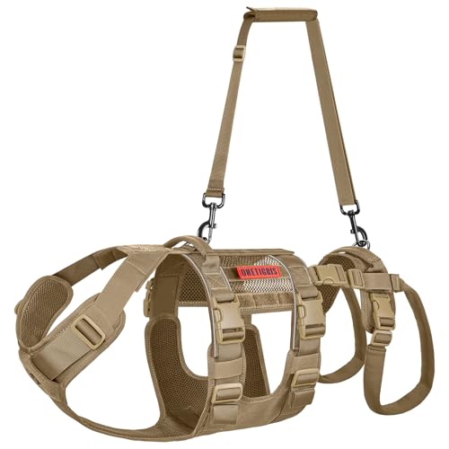 Breathable Dog Lift Harness for Large Medium Sized Dogs (Medium / Brown)