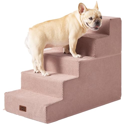 Dog Stairs for High Bed 22.5" H (Pink / Standard 15.7" x 30" x 22.5")