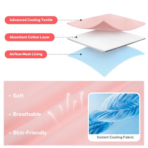 Dog Cooling Vest Evaporative Turtleneck Dog Cooler Jacket for Summer (Pink / Medium (7-11lbs))