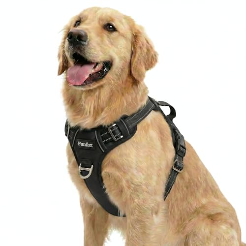 Dog Harness for Large Dog No Pull (Black / Large)