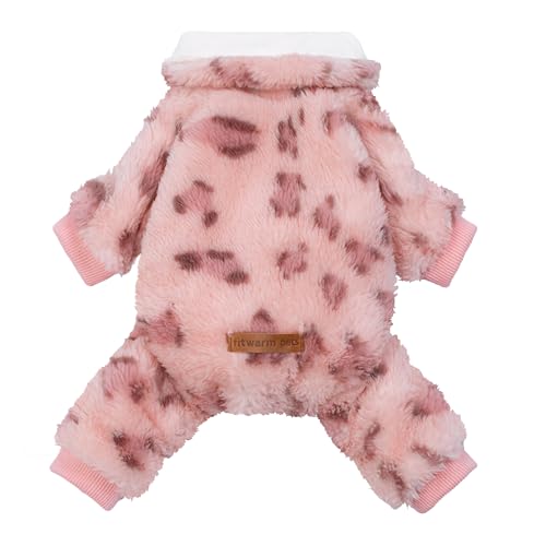 Leopard Fleece Dog Pajamas (Large / Leopard)