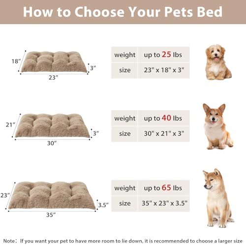 Dog Beds for Large Dogs (Brown / M(30x21 inch))