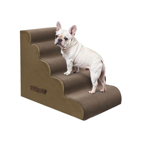 5 Step Pet Stairs for High Beds & Sofas (Brown / 5-step 22.8"H)