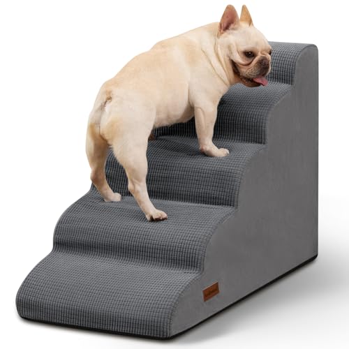 Dog Stairs for High Bed (Grey / Standard 5-Step 22.2"H)