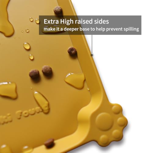 L Silicone Non Slip Pet Feeding Mats (22" x 14" / Honey)