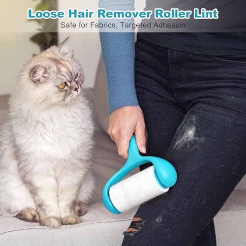Super Sticky Pet Hair Remover Roll 350 Sheets Set with Upgraded Handle