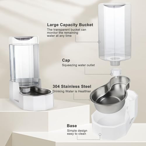 8L Gravity Dog Water Dispenser (White / 8L Without Filter)