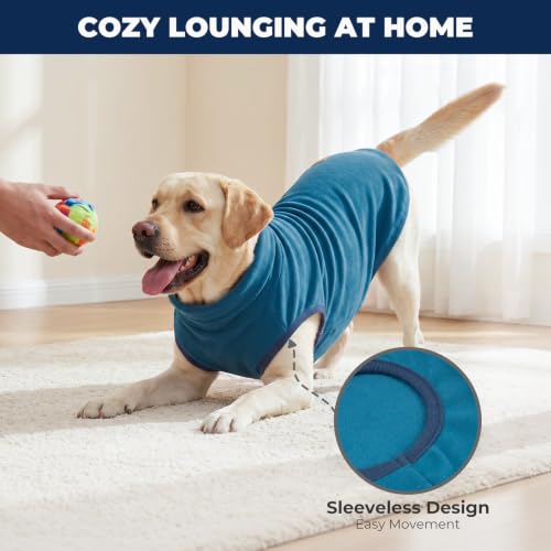 Dog Sweater Soft Fleece Warm Turtleneck Dog Sweaters for Large Dogs (XXX-Large / Blue)