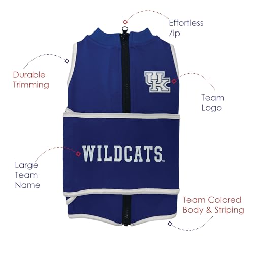 NCAA Kentucky Wildcats Dog Anxiety Shirt Calming Soothing Vest for Dogs Cats with Anxiety (Small / Kentucky Wildcats)