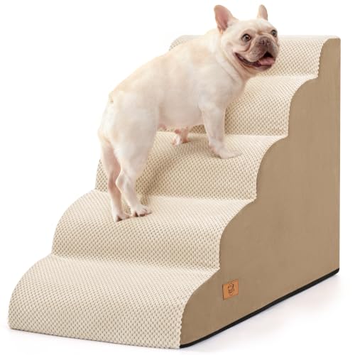 5 Step Dog Stairs for High Bed (Khaki)