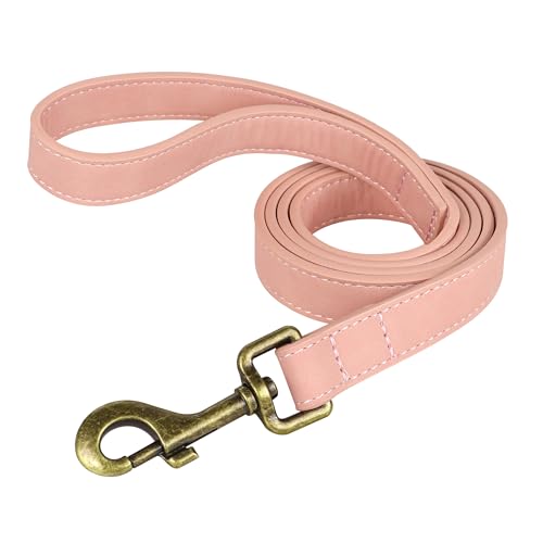 PU Leather Dog Leash for Small Dogs (Pink / 3/4''x 4FT)