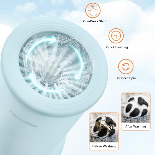 Automatic Dog Paw Cleaner Cup Paw Washer for Small & Medium Dogs (Light Blue / Small & Medium Dogs)