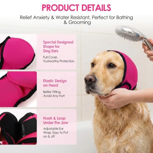 No Flap Ear Wraps for Dogs (Rosy / L)