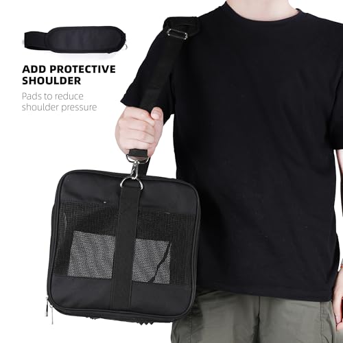 Cat Carrier Portable Pet Carrier Bag for Cats and Small Dogs (Black)