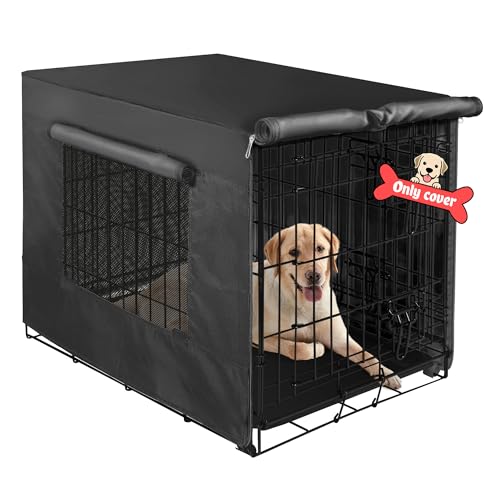 Dog Crate Cover (48.4"L x 30.3"W x 32.3"H / Black)