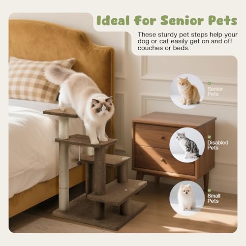 4 Step Pet Steps for Cats (Brown / 4-step)