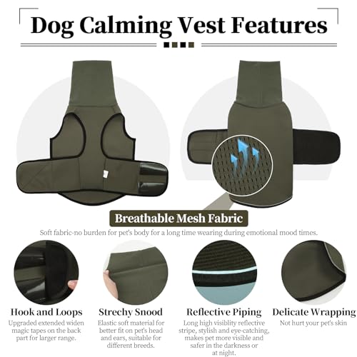 Dog Anti Anxiety Vest (3XL / ArmyGreen)