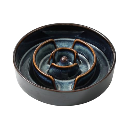 Ceramic Slow Feeder Dog Bowls (1 x Starry Sky - A / XL- 9.5inch / 3.2 Cups)