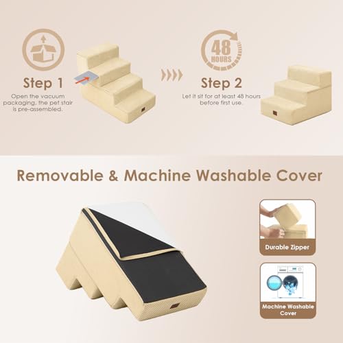 Dog Stairs for Small Dogs 13.5" H (Graige / Standard 15" x 18" x 13.5")