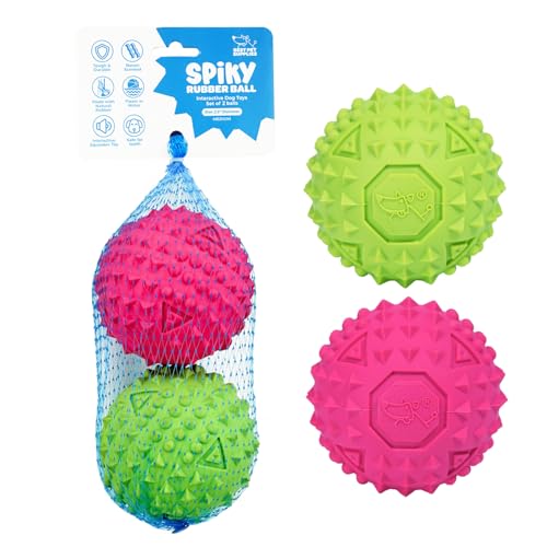 Squeaky Dog Toys with Soft Durable Fabric for Small (Fuchsia, Green / Medium)
