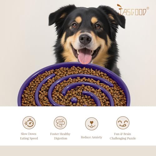 Slow Feeder Bowl for Large Dogs (Large / N-Taro purple)