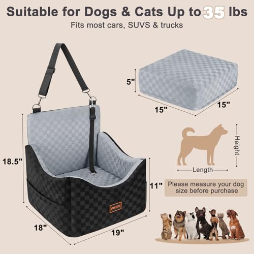 Elevated Dog Car Seat for Small (Medium / Grey)