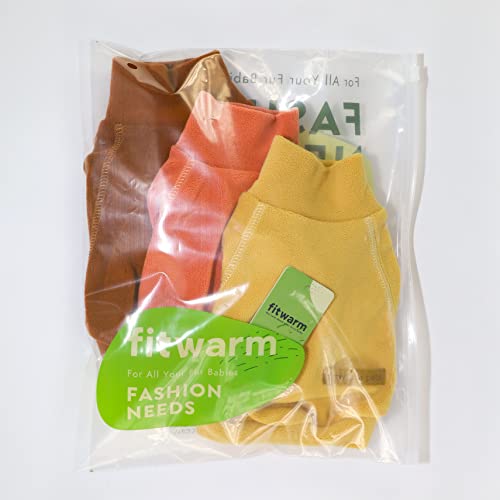 3 Pack Classic Fleece Dog Sweater (Large / Orange-Yellow-Coffee)