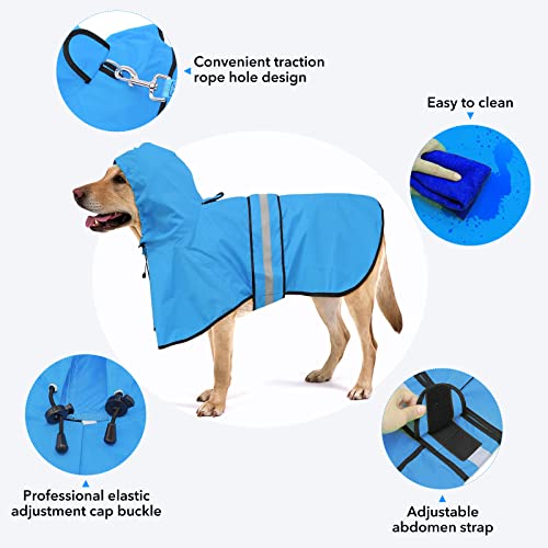 Waterproof Reflective Dog Raincoats (Blue / Small)