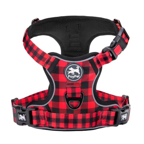 Plaid Dog Harness Small (S / Checkered Red)