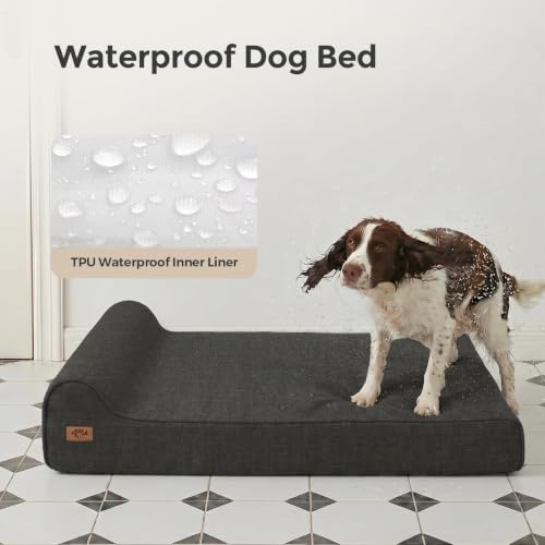 7" Thick Orthopedic Dog Beds for Extra Large Dogs (XX-Large / Style B-Black)