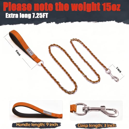 Chain Dog Leash (brown / 7.25FT(30-80lb))