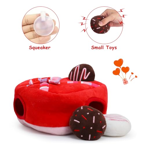 Squeaky Hide and Seek Dog Toys for Small and Medium (Chocolate)