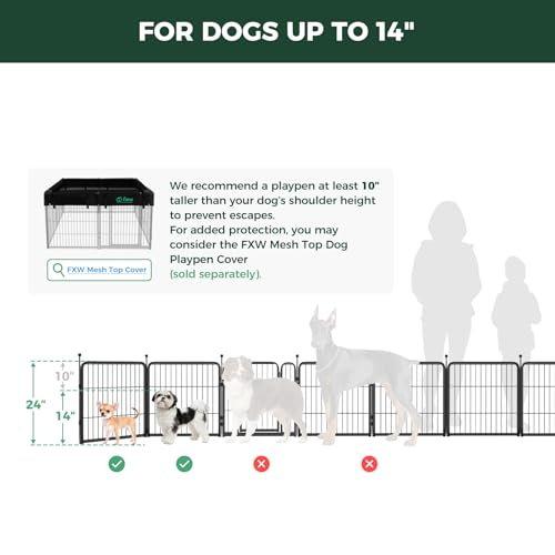 Rollick Dog Playpen (Black / 24"H)